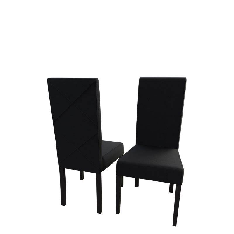 Jedálenská stolička MOVILE 4 - wenge / čierna eko koža
