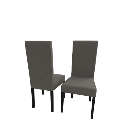 Jedálenská stolička MOVILE 4 - wenge / šedá eko koža