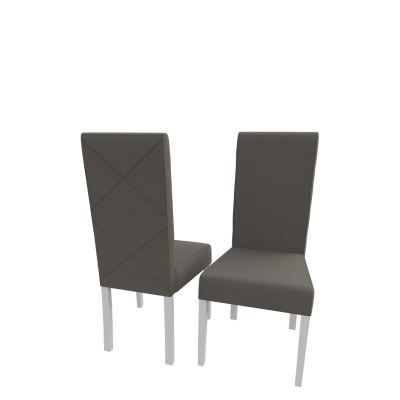 Jedálenská stolička MOVILE 4 - biela / šedá eko koža