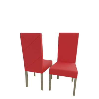 Jedálenská stolička MOVILE 4 - dub sonoma / červená eko koža