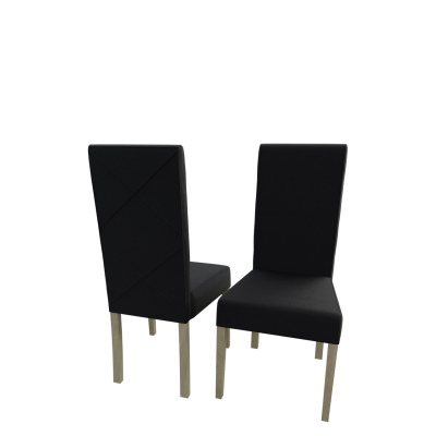 Jedálenská stolička MOVILE 4 - dub sonoma / čierna eko koža