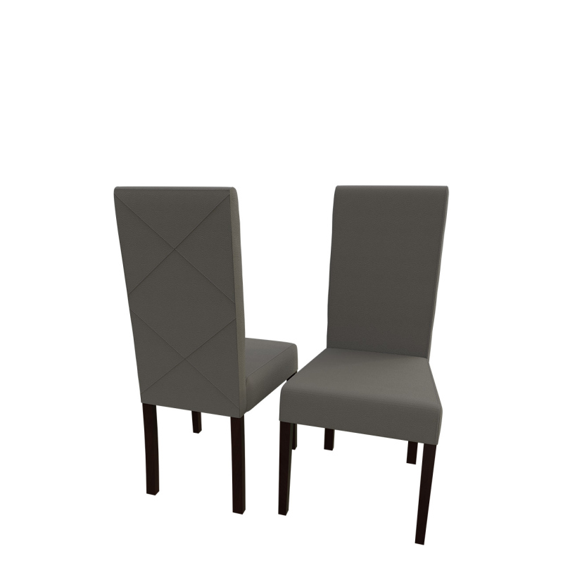Jedálenská stolička MOVILE 4 - orech / šedá eko koža