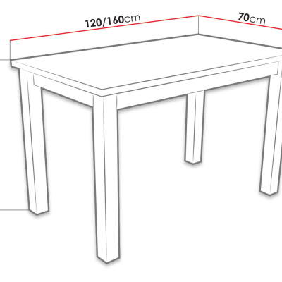 Rozkladací kuchynský stôl MOVILE 5 - biely
