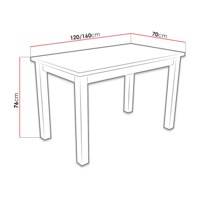 Rozkladací kuchynský stôl MOVILE 5 - wenge