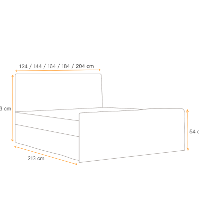 Čalúnená boxspringová posteľ IVANA 1 LUX - 200x200, hnedá + topper ZDARMA