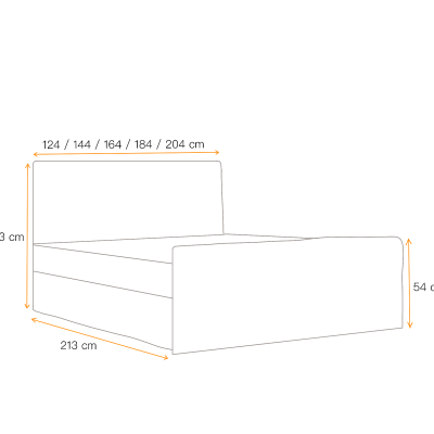 Čalúnená boxspringová posteľ IVANA 1 LUX - 180x200, svetlo šedá + topper ZDARMA