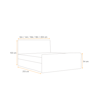 Čalúnená boxspringová posteľ IVANA 1 LUX - 120x200, svetlo šedá + topper ZDARMA