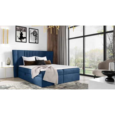 Čalúnená posteľ ZOJA - 180x200, modrá + topper ZDARMA