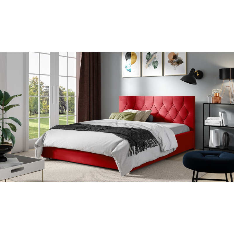 Manželská posteľ TIBOR - 200x200, červená 