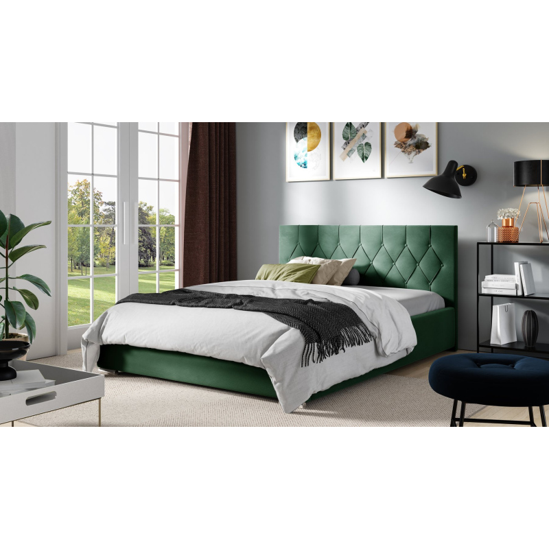 Manželská posteľ TIBOR - 200x200, zelená 