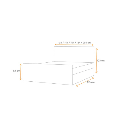 Čalúnená posteľ ZOE LUX - 200x200, hnedá + topper ZDARMA