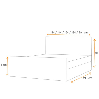 Čalúnená posteľ ZOE LUX - 120x200, hnedá + topper ZDARMA