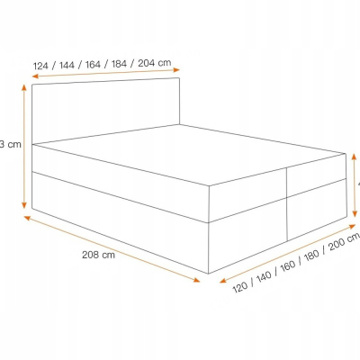 Čalúnená posteľ ZOE - 200x200, béžová 2 + topper ZDARMA