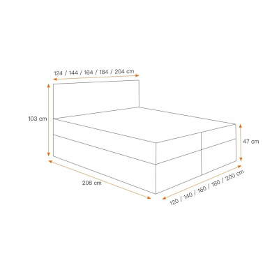 Čalúnená posteľ ZOE - 200x200, béžová 2 + topper ZDARMA