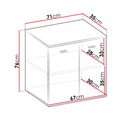 Komoda s dvierkami MICHALA - biela