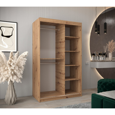 Šatníková skriňa ENNI - šírka 120 cm, dub artisan