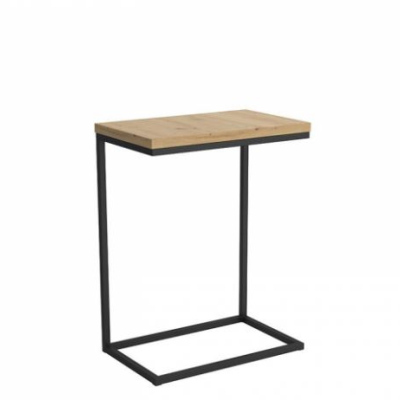 Odkladací stolík MONTIJO 1 - čierny / dub artisan
