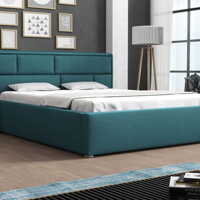 Manželská posteľ s roštom 200x200 IVENDORF 2 - modrá