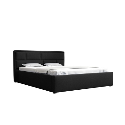 Manželská posteľ s roštom 200x200 IVENDORF 2 - čierna