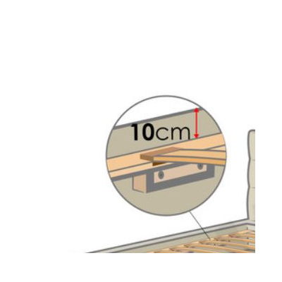 Manželská posteľ s roštom 200x200 IVENDORF 2 - šedá 1