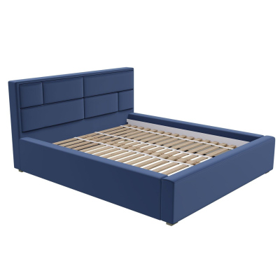 Manželská posteľ s roštom 140x200 IVENDORF 2 - tmavá modrá