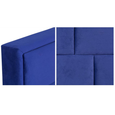 Manželská posteľ s úložným priestorom a roštom 140x200 IVENDORF 2 - modrá