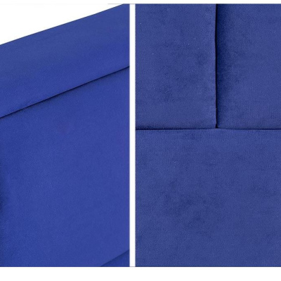 Manželská posteľ s úložným priestorom a roštom 180x200 IVENDORF 2 - tmavá modrá