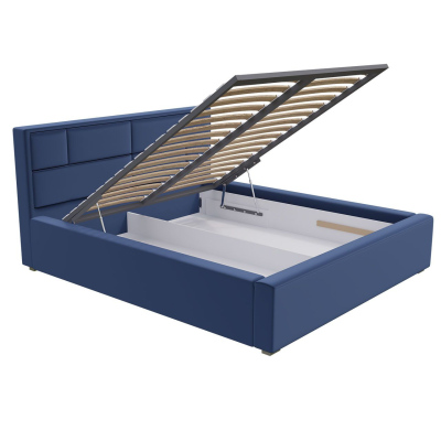 Manželská posteľ s úložným priestorom a roštom 200x200 IVENDORF 2 - béžová