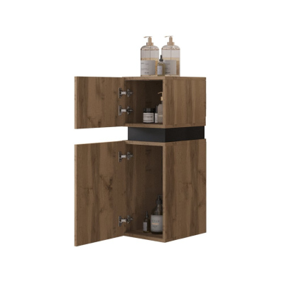 Kúpeľňová skrinka TIA - výška 90 cm, dub wotan