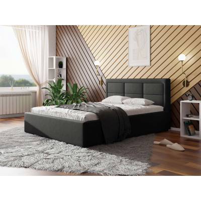 Manželská posteľ s úložným priestorom a roštom 140x200 PALIGEN 2 - šedá 1