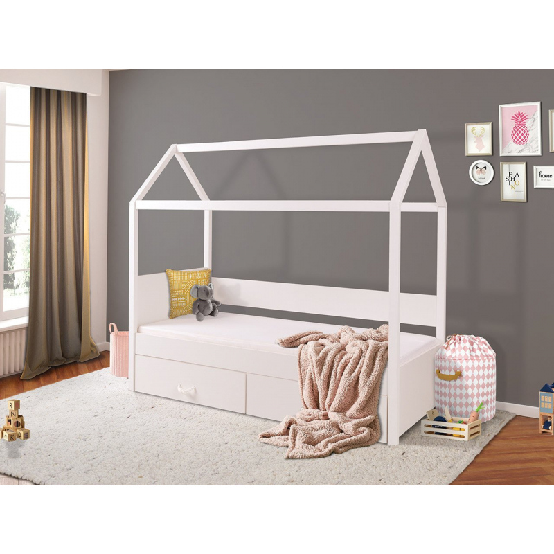 Domčeková detská posteľ 80x180 SONTRA 1 - biela