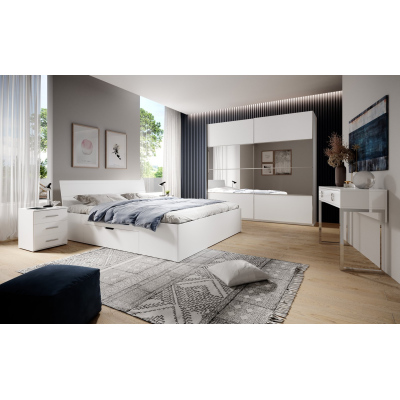 Priestranná posteľ MARCELA - 180x200, biela