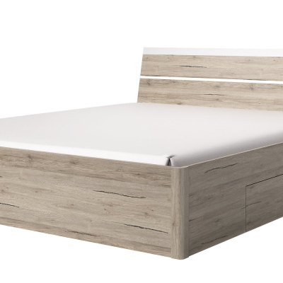 Manželská posteľ MARCELA - 160x200, biela
