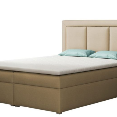 Manželská kontinentálna posteľ 160x200 GOSTORF 1 - modrá + topper ZDARMA