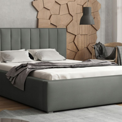 Manželská posteľ s úložným priestorom a roštom 200x200 TARNEWITZ 2 - šedá 1