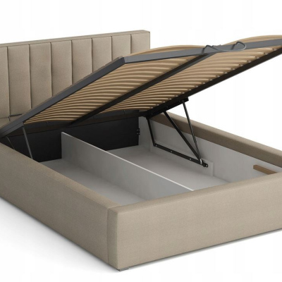 Jednolôžková posteľ s úložným priestorom a roštom 120x200 TARNEWITZ 2 - čierna