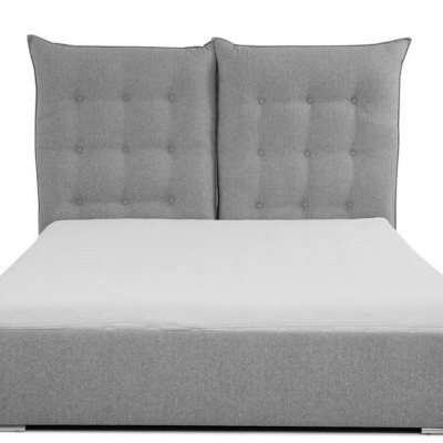 Čalúnená posteľ s vysokým čelom a úložným priestorom 180x200 DASSOW - hnedá