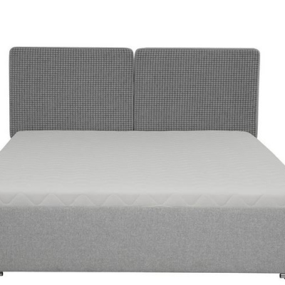 Čalúnená manželská posteľ s úložným priestorom 180x200 WILSTER - šedá / zelená