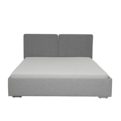 Čalúnená manželská posteľ s roštom 140x200 WILSTER - šedá / zelená