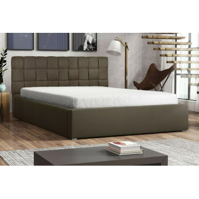 Manželská posteľ s úložným priestorom a roštom 140x200 WARNOW 2 - hnedá