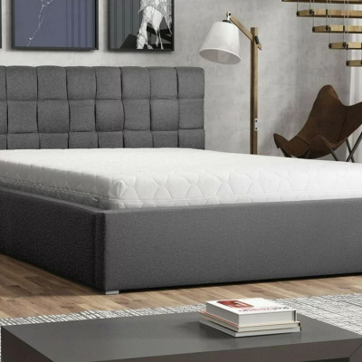 Jednolôžková posteľ s úložným priestorom a roštom 120x200 WARNOW 2 - tmavá šedá