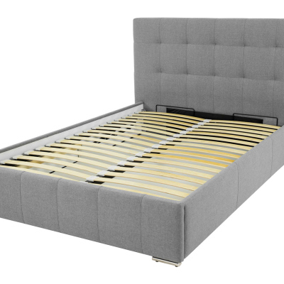 Manželská posteľ s roštom 180x200 MELDORF - šedá eko koža