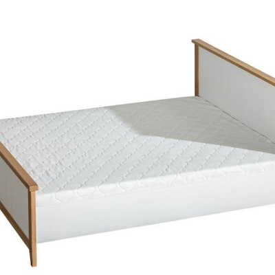 Manželská posteľ 160x200 PADBORG - borovica andersen / dub nash