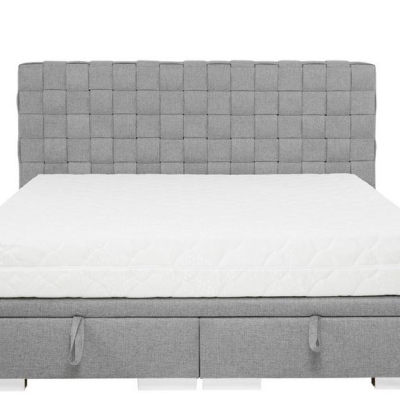 Čalúnená manželská posteľ s úložným priestorom 160x200 MARNE 2 - šedá