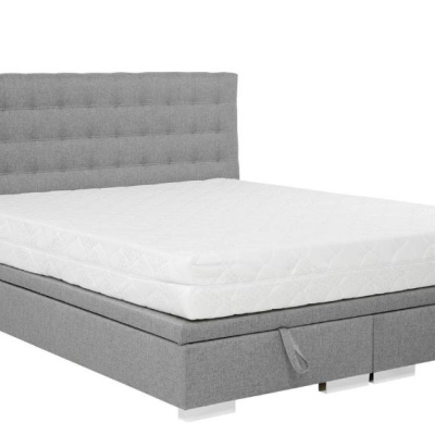 Čalúnená manželská posteľ s úložným priestorom 180x200 MARNE 1 - šedá