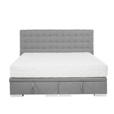 Čalúnená manželská posteľ s úložným priestorom 140x200 MARNE 1 - šedá