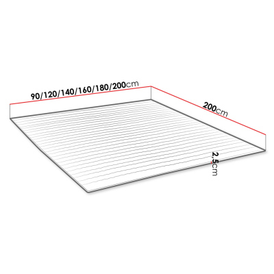 Boxpsringová posteľ s LED osvetlením 180x200 DELBIN - šedá + topper ZDARMA