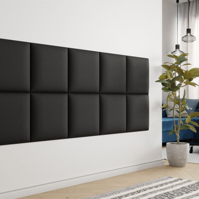 Čalúnený panel na stenu 42x42xPAG - čierna ekokoža
