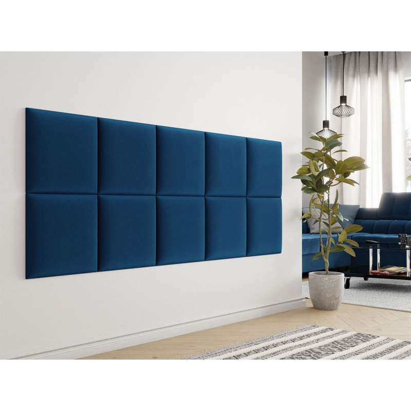 Čalúnený panel na stenu 42x42xPAG - modrý