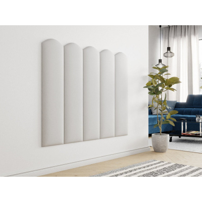 Čalúnený nástenný panel 120x30 BEJO - biela ekokoža